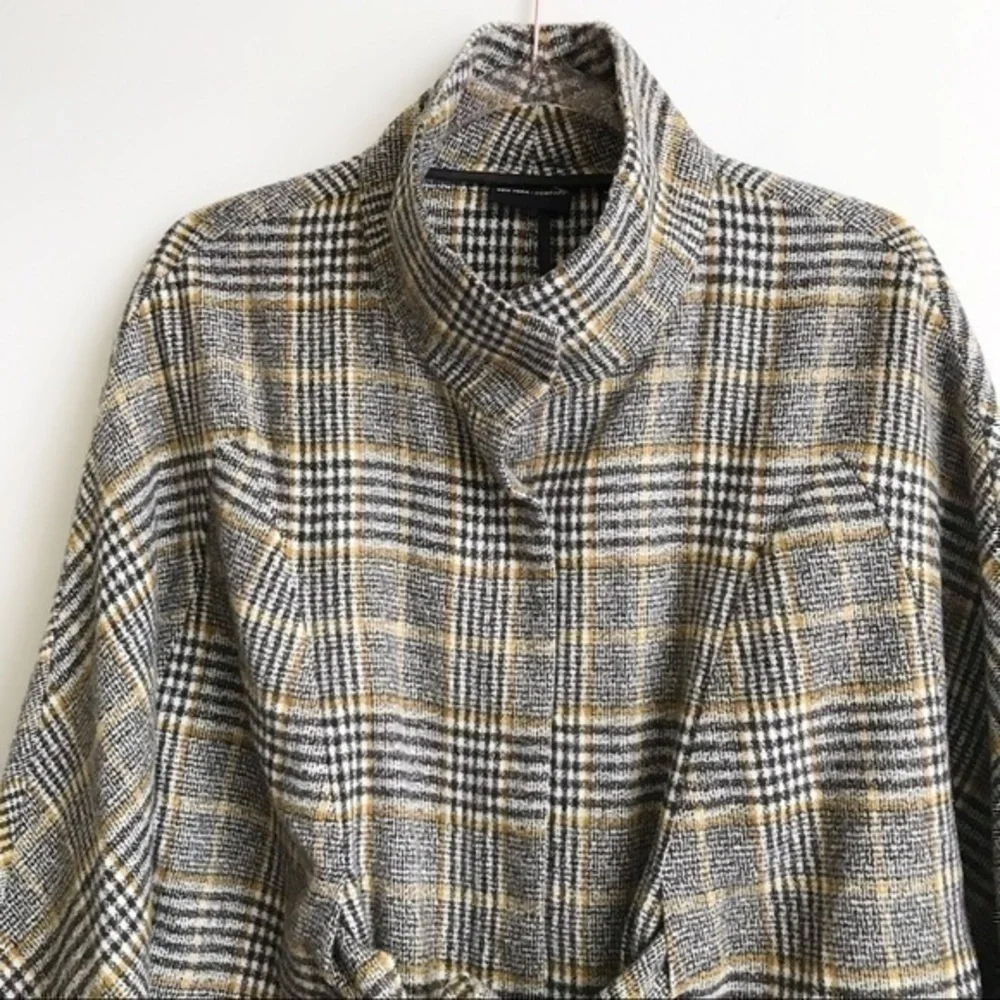 New York and Company plaid cape poncho